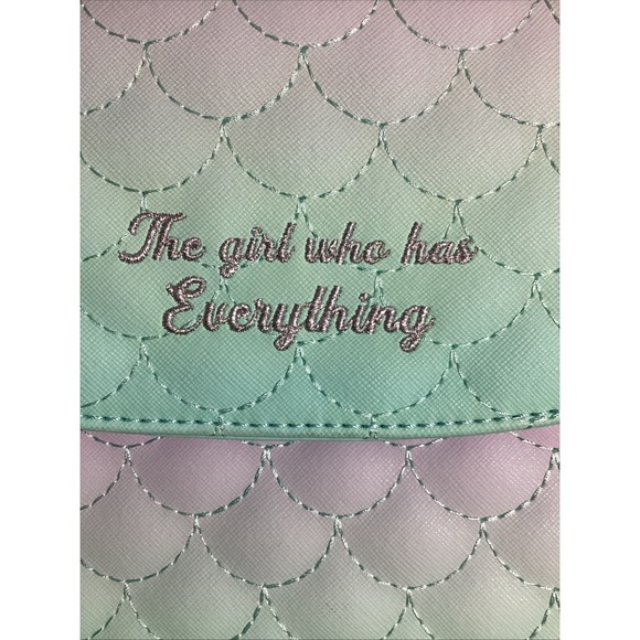 Loungefly Disney Little Mermaid Ombré Scales Shell Handle Crossbody Bag NEW - Picture 4 of 4